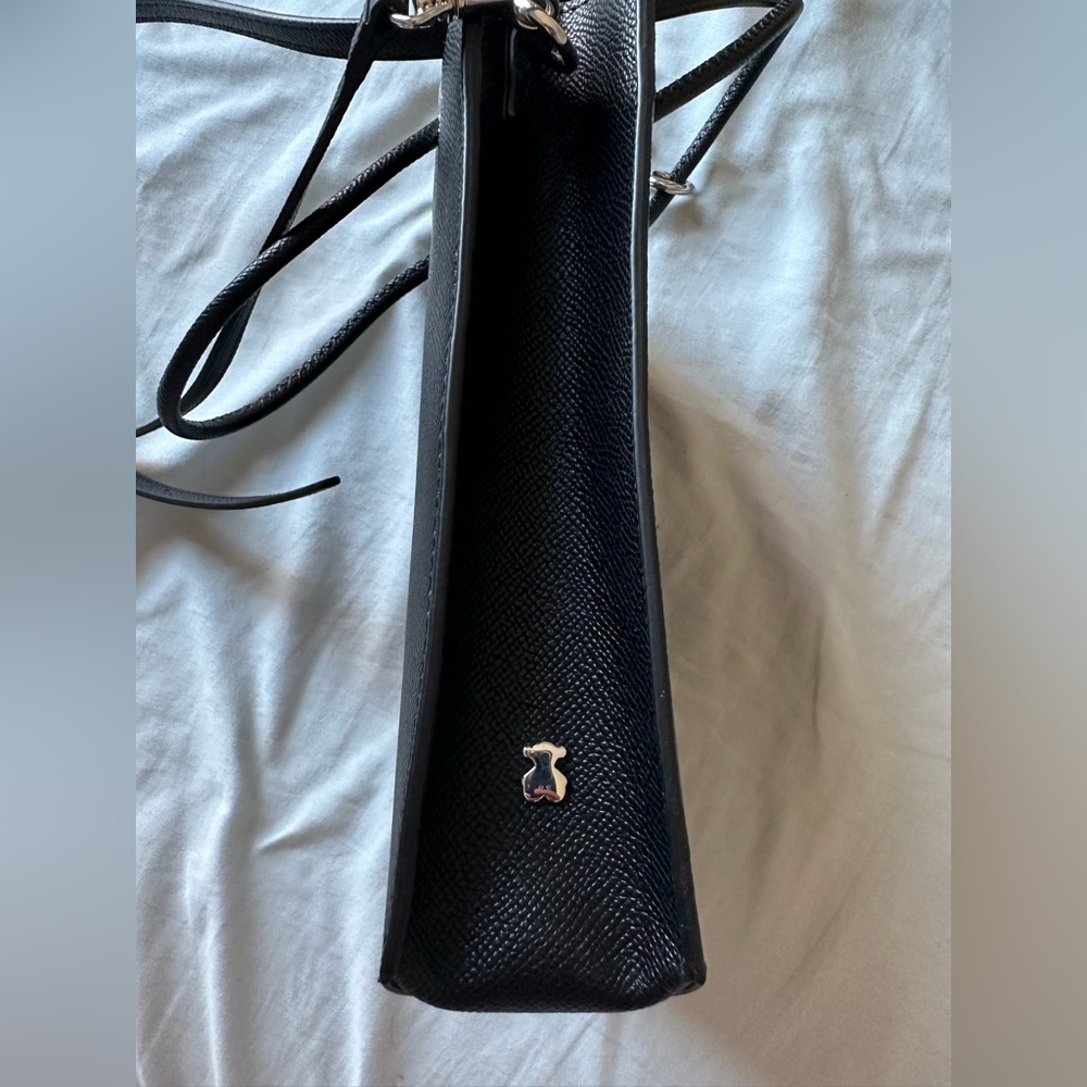 Tous Black Crossbody Mini Bag with Bear Charm - Picture 4 of 6